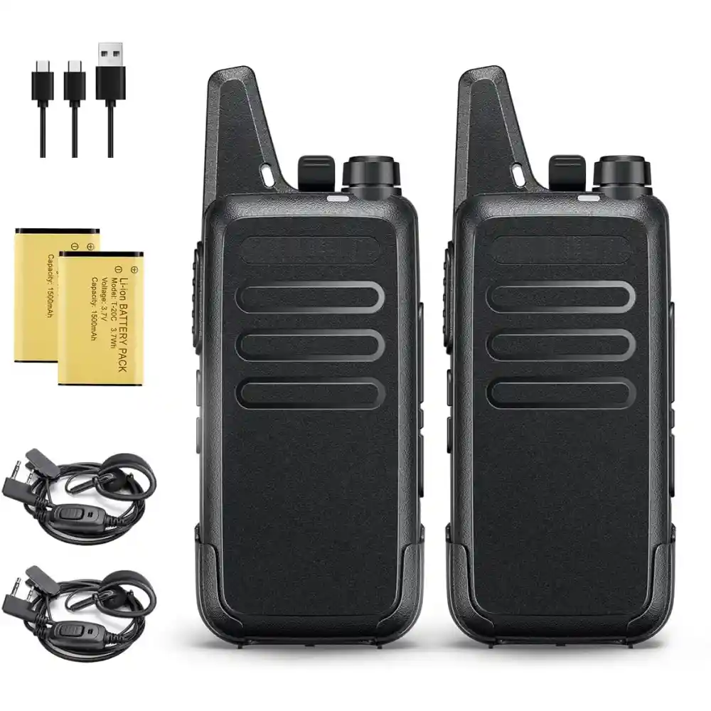 Radios De Comunicación Walkie Takies Largo Alcance 16ch Kit X2