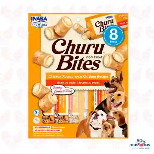 Snack Inaba Churu Bites Perro Sabor A Pollo 8 Und