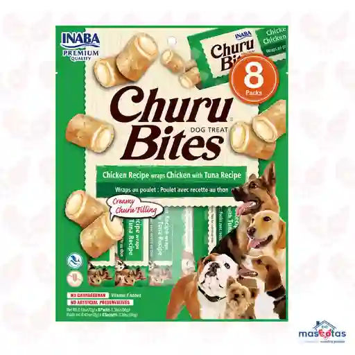 Snack Inaba Churu Bites Perro Sabor A Pollo Y Atun 8 Und