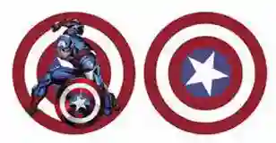 Sticker 3d Capitan America