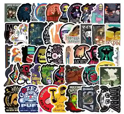 Pack De 50 Stickers Para Patineta, Portátil, Nevera, Casco, Bicicleta, Ps4, Portátil, Guitarra