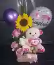 Rosas Naturales Con Oso En Peluche