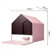 Arenera Casa Meow Rosado