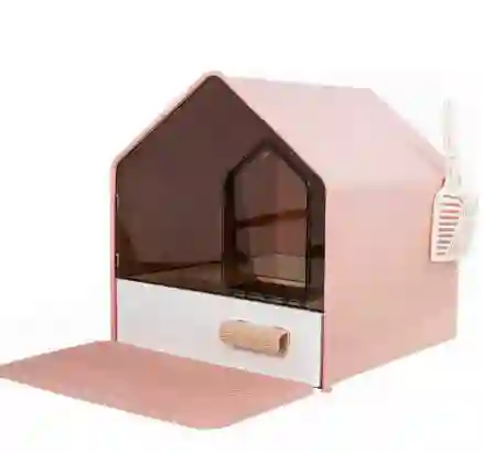 Arenera Casa Meow Rosado