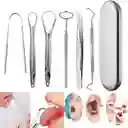 Kit Limpieza Oral Dental Acero 6pcs Fk23b-23