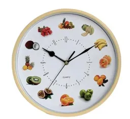 Reloj De Pared Retro Frutas Redondo 25´´