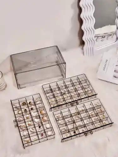 Joyero Organizador Con Tapa Almacenador Joyas Y Maquillaje Fk23d-43