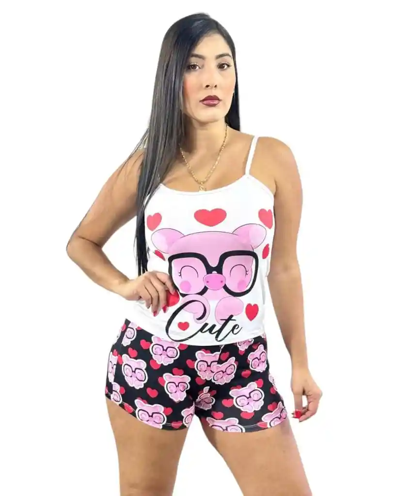 Pijama Short Sexy Para Dama Con Lindo Estampado