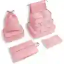 Organizador De Bolsas De Viaje 8 Piezas Rosa