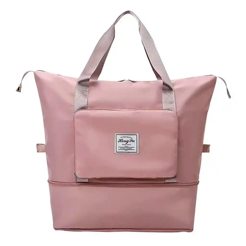 Bolso Plegable, Impermeable Y Espacioso Compañero De Viaje Ideal Rosa