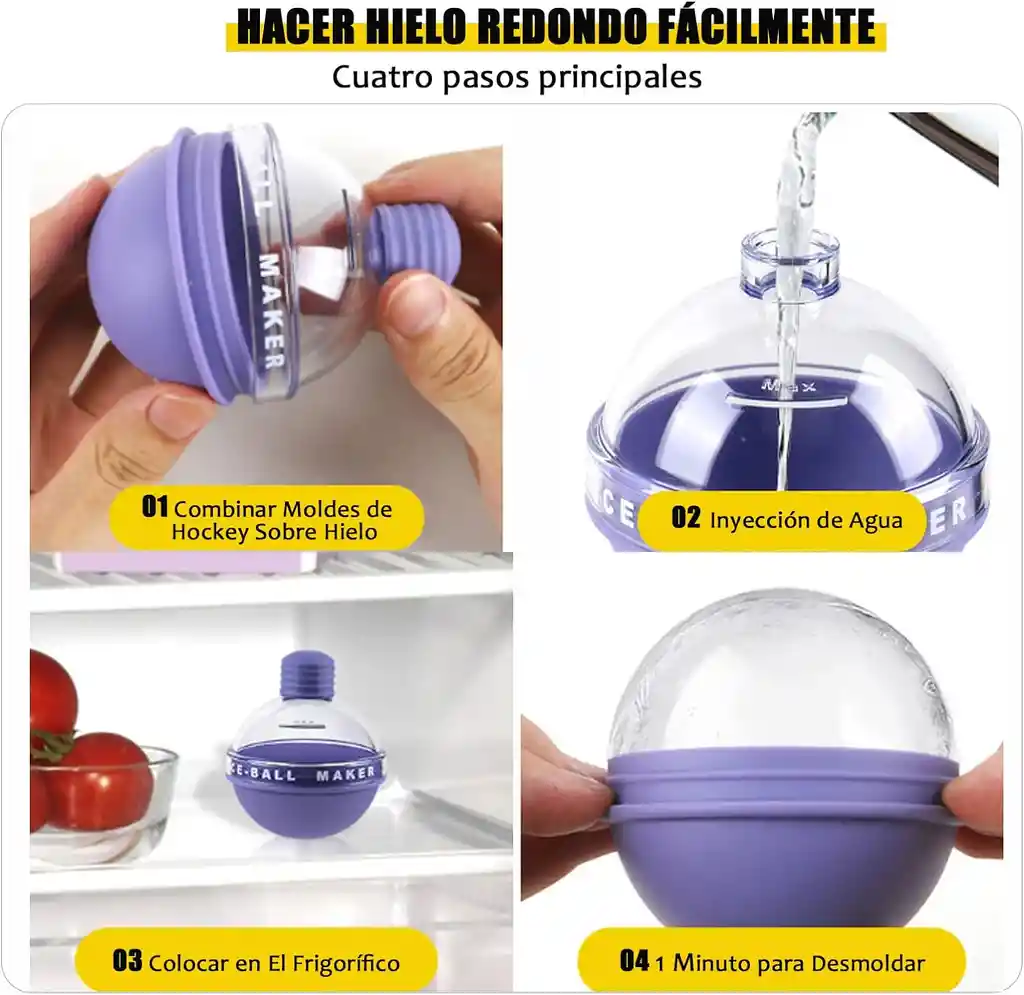 Molde Esferico Hielo Silicona Fk23d-50