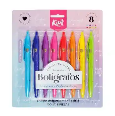 Boligrafo Kuit Retractil Set X8 0.7mm