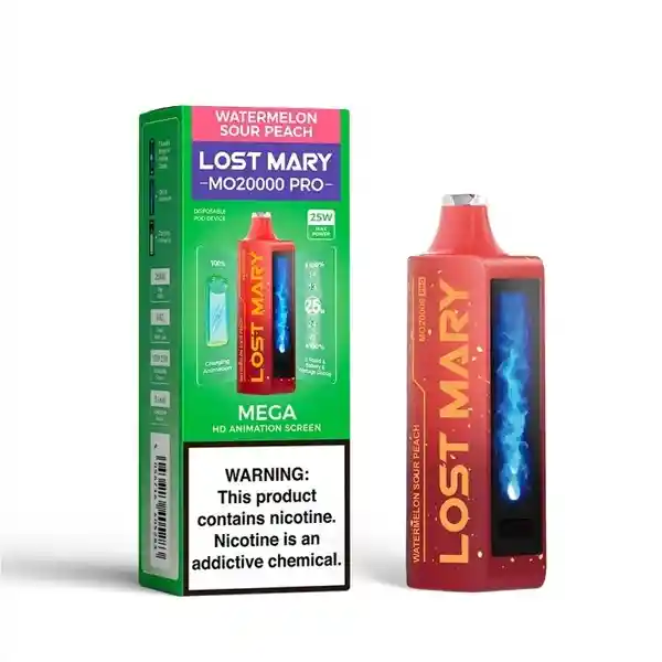 Lost Mary Pro Mo 20.000 Puffs, Watermelon Sour Peach 5%