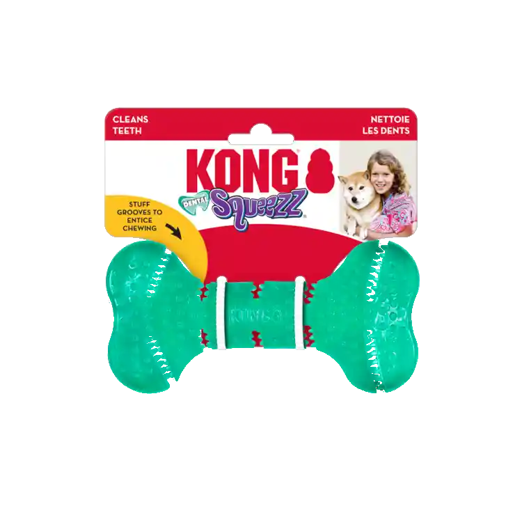 Kong Squeezz Dental Hueso Dental Talla M