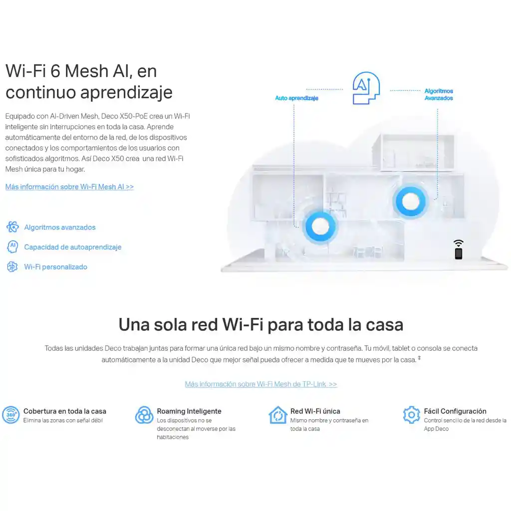 Sistema Wifi 6 Mesh Ai Ax3000, Tp-link Deco X50-poe (3-pack)