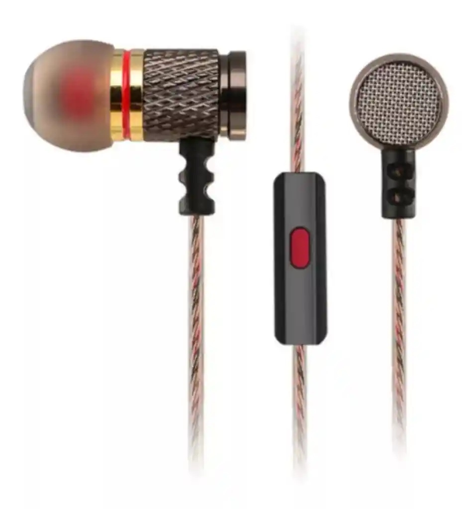 Audifonos Kz Edr1 In-ear Hi-fi Dinamic Bass Con Microfono Hd Color Dorado