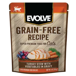 Evolve Grain Free Pouch Cat Pavo Vegetales