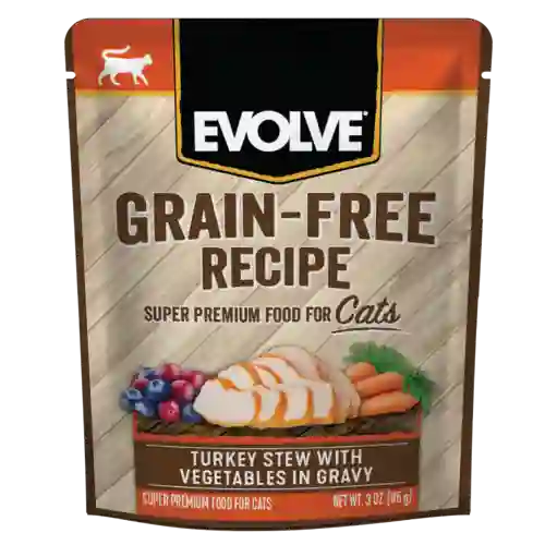 Evolve Grain Free Pouch Cat Pavo Vegetales