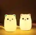 Lampara Silicona Gato Suave Luz Led Rbg