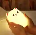 Lampara Silicona Gato Suave Luz Led Rbg