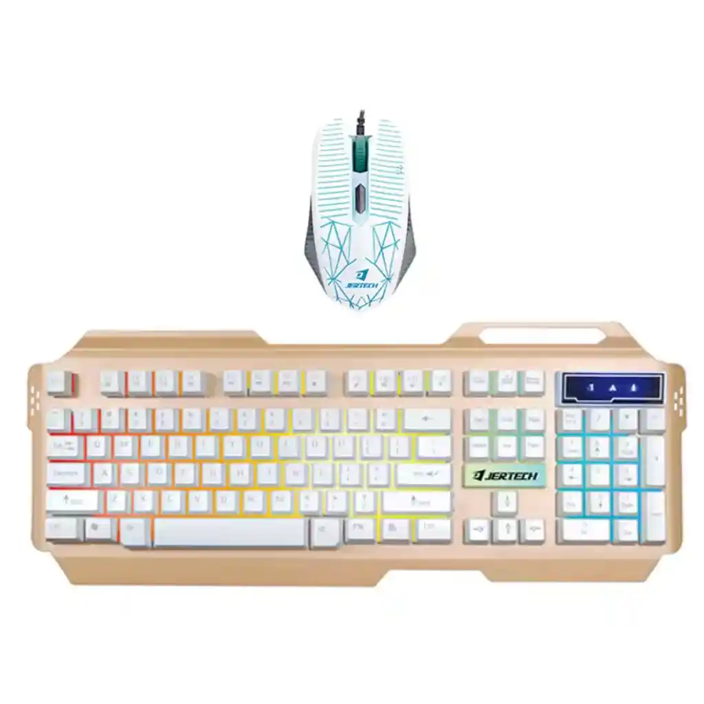 Kit Teclado + Raton Alambrico Gamer Retroiluminado Premium Jertech Km950