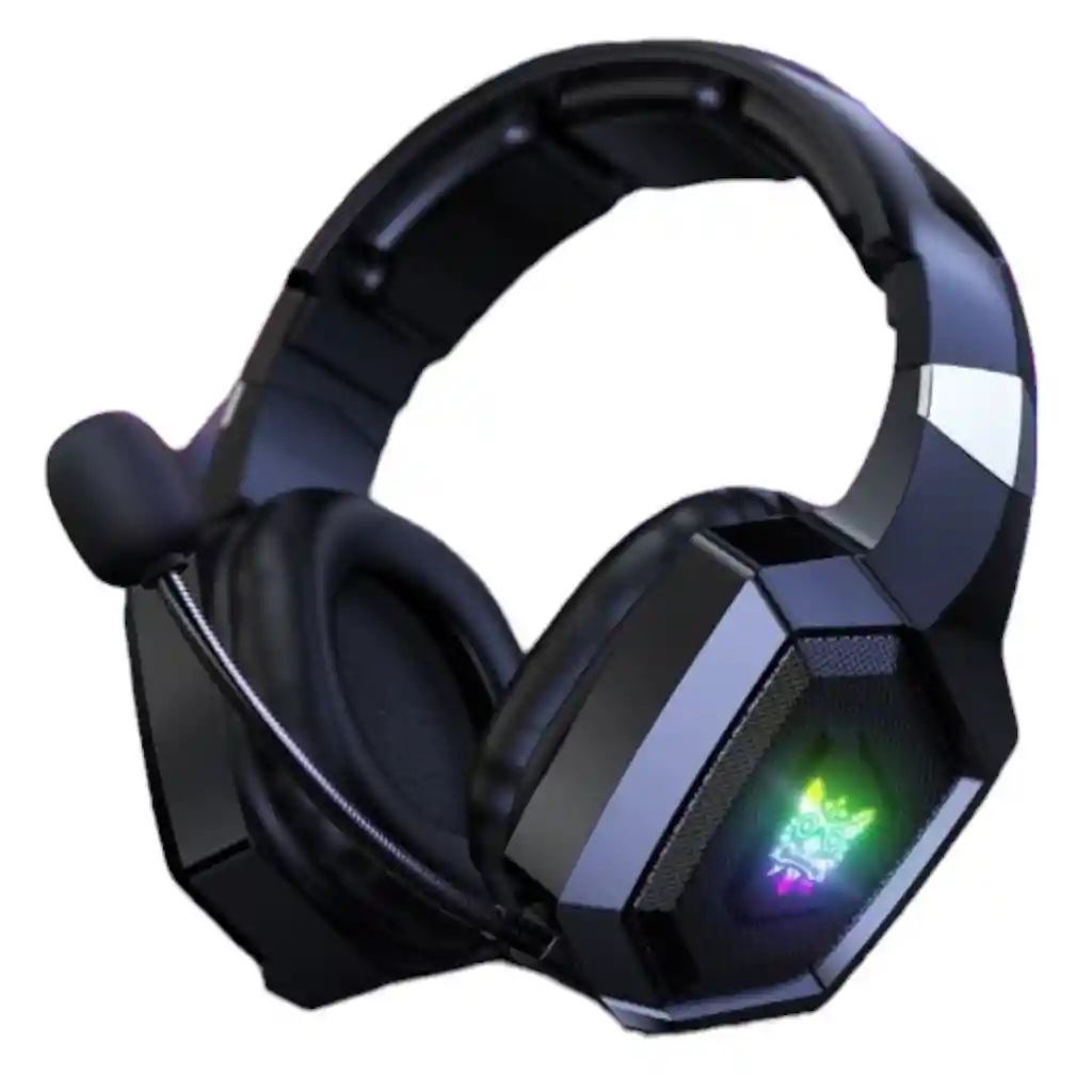 Diadema Auricular Gamer Onikuma K8 Negra Con Luz Rgb Led