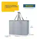 Bolsa De Mercado Termica Grande Con Agarradera One Pixel By 52 Bits Color Gris