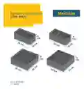 Organizador Ropa Interior One Pixel By 52 Bits Divisor Cajones Set De 4 Color Gris