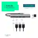 Hub Adaptador Usb C Multipuerto 5 En 1 Para Mac Macbook Windows Android One Pixel By 52 Bits Color Azul Acero