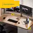 Brazo Soporte Doble Para 2 Monitores One Pixel Base Escritorio Color Negro