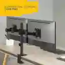 Brazo Soporte Doble Para 2 Monitores One Pixel Base Escritorio Color Negro