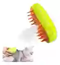 3 En 1 Cepillo De Vapor Para Perro Masaje Peine Para Gatos Color Verde