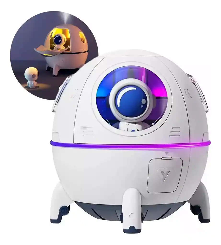 Humidificador Difusor Eléctrico Galaxy Lights Space Capsule Color Blanco 110 V/220 V