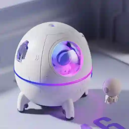 Humidificador Difusor Eléctrico Galaxy Lights Space Capsule Color Blanco 110 V/220 V