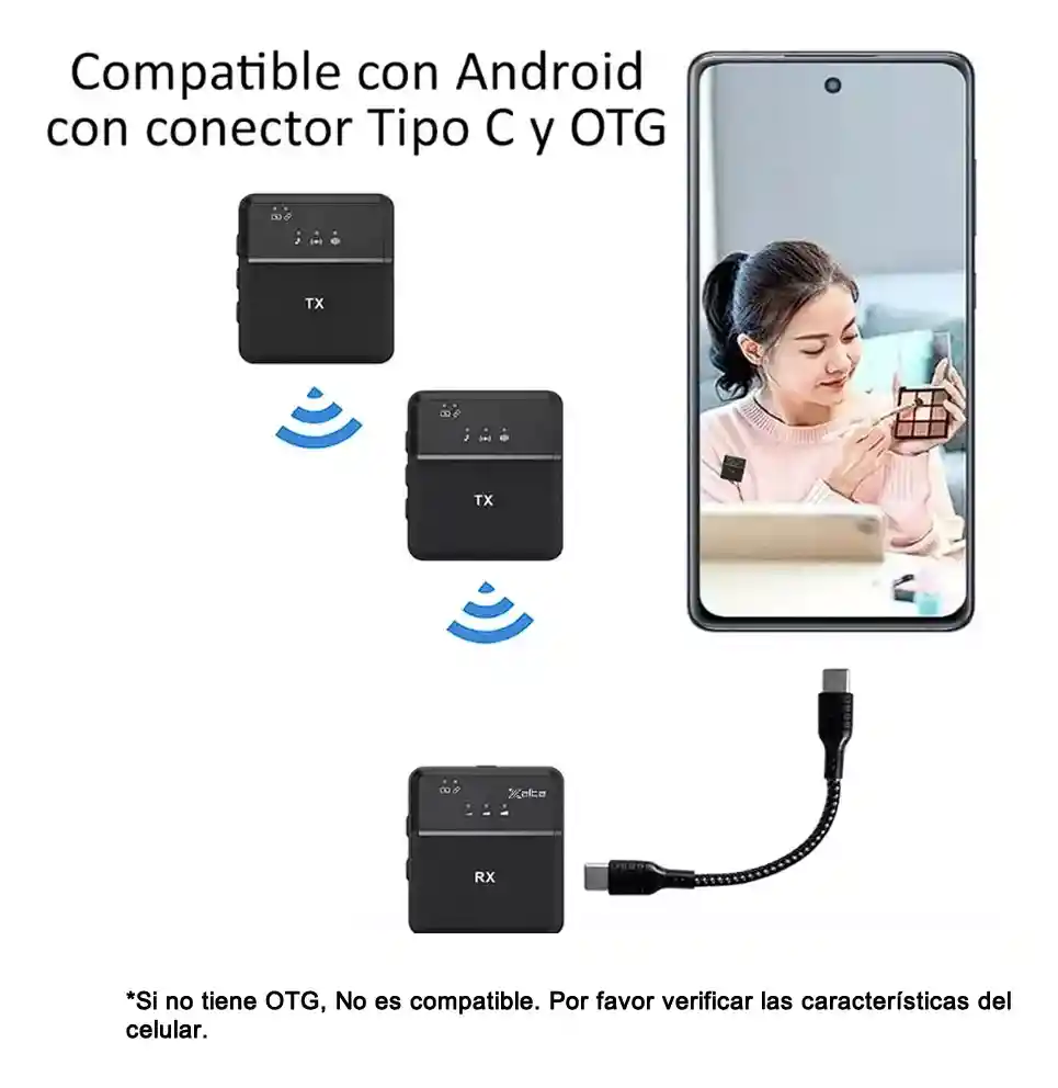 Micrófonos Inalámbricos De Solapa Marca Xalta Sx9 Color Negro Graba Hasta 50 Metros De Distancia