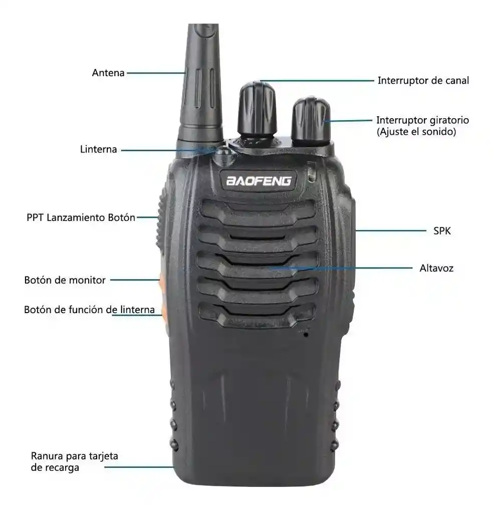 Radio Walkie Talkie Baofeng Bf-888s Uhf X4 Bateria 2800m Ah