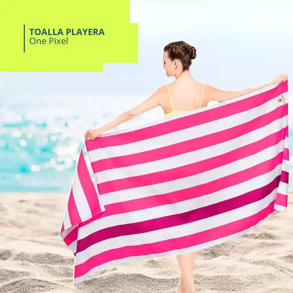 Toalla De Microfibra Secado Rapido Playera One Pixel Color Rosa