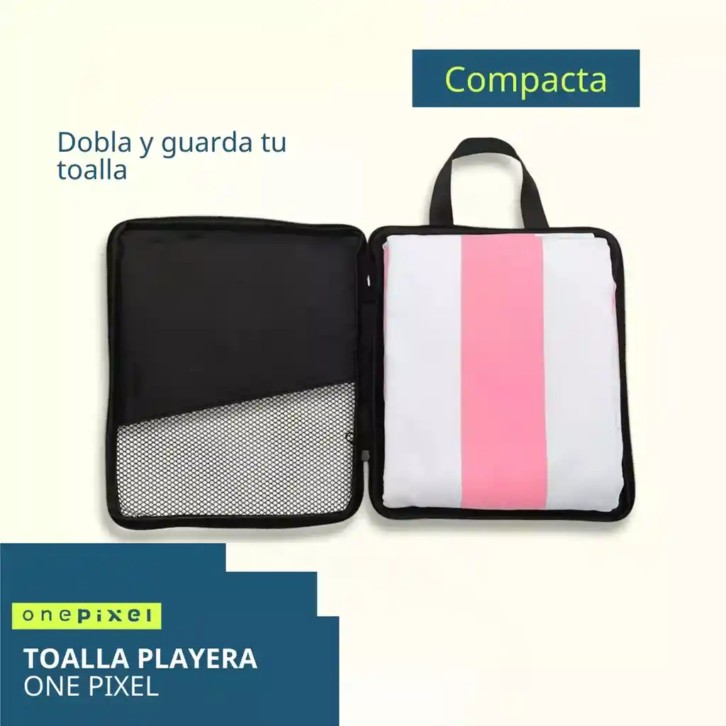 Toalla De Microfibra Secado Rapido Playera One Pixel Color Rosa