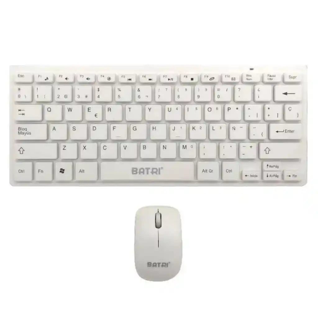 Kit Mini Teclado Inalámbrico Español Ñ + Mouse + Forro Batri Ti01