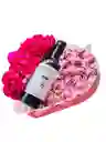 Regalo Corazon Especial Premium Con Vino, Rosas Eternas Fucsia Y Chocolates - Feliz Dia - Regalo Sorpresa - Regalo Cumpleaños