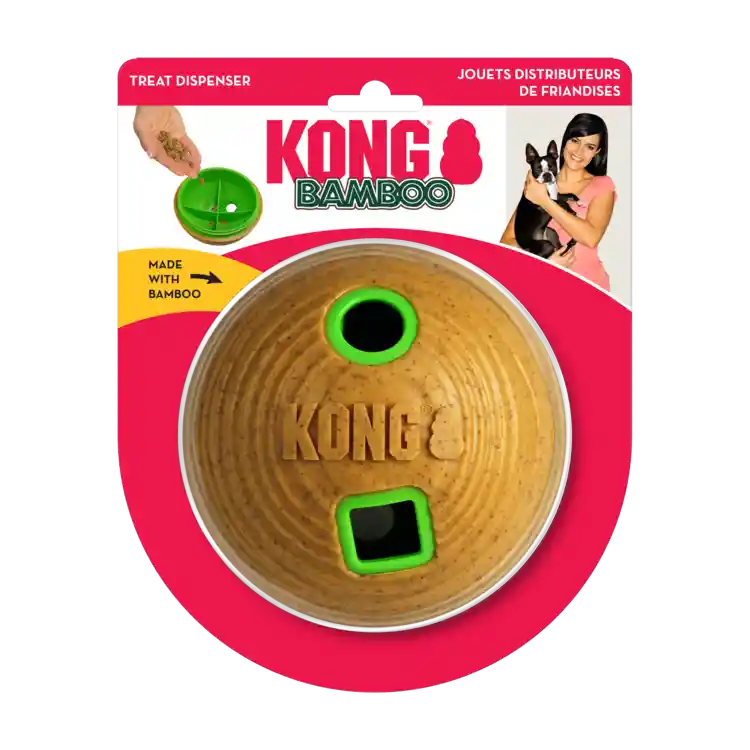 Kong Bamboo Feeder - Juguete Dispensador Pelota Talla M