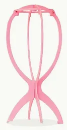 Soporte Plegable Para Peluca Rosa O Blanco Tiza