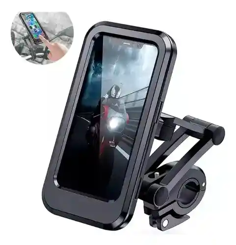 Soporte Porta Celular Impermeable Para Moto Y Bici Magnetico