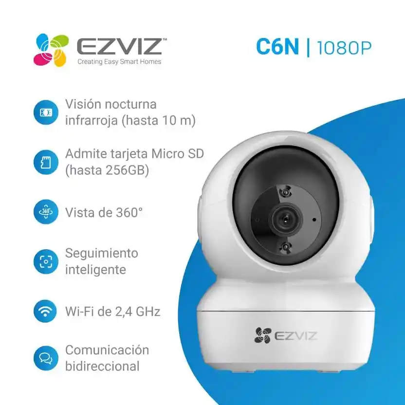 Camara Ezviz C6n 1080p Wifi Robotica Seguridad