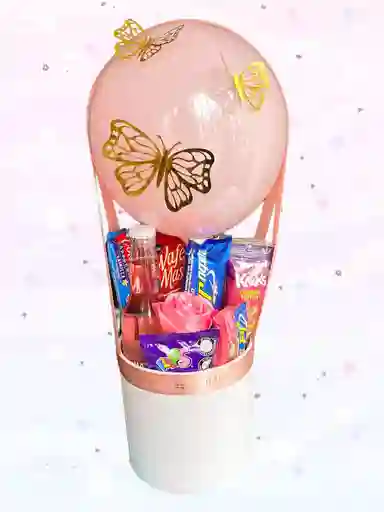 Regalo Globo Ternura La Princesa Mariposa Con Hatsu, Galletas Y Chocolate - Feliz Cumpleaños - Feliz Dia