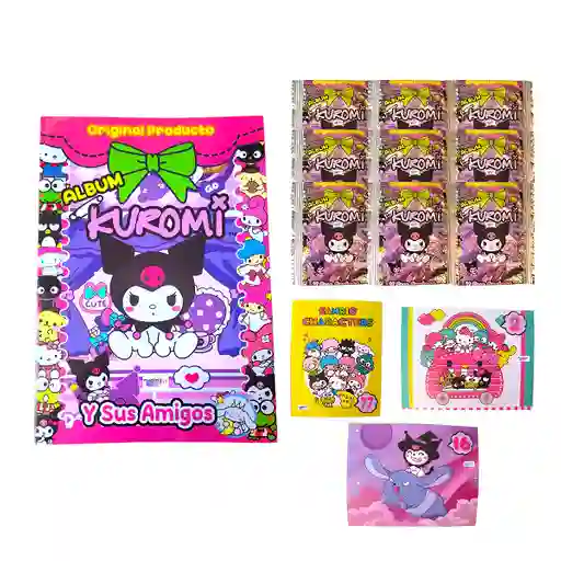 Álbum + 120 Láminas Autoadhesivas Kuromi Y Sus Amigos