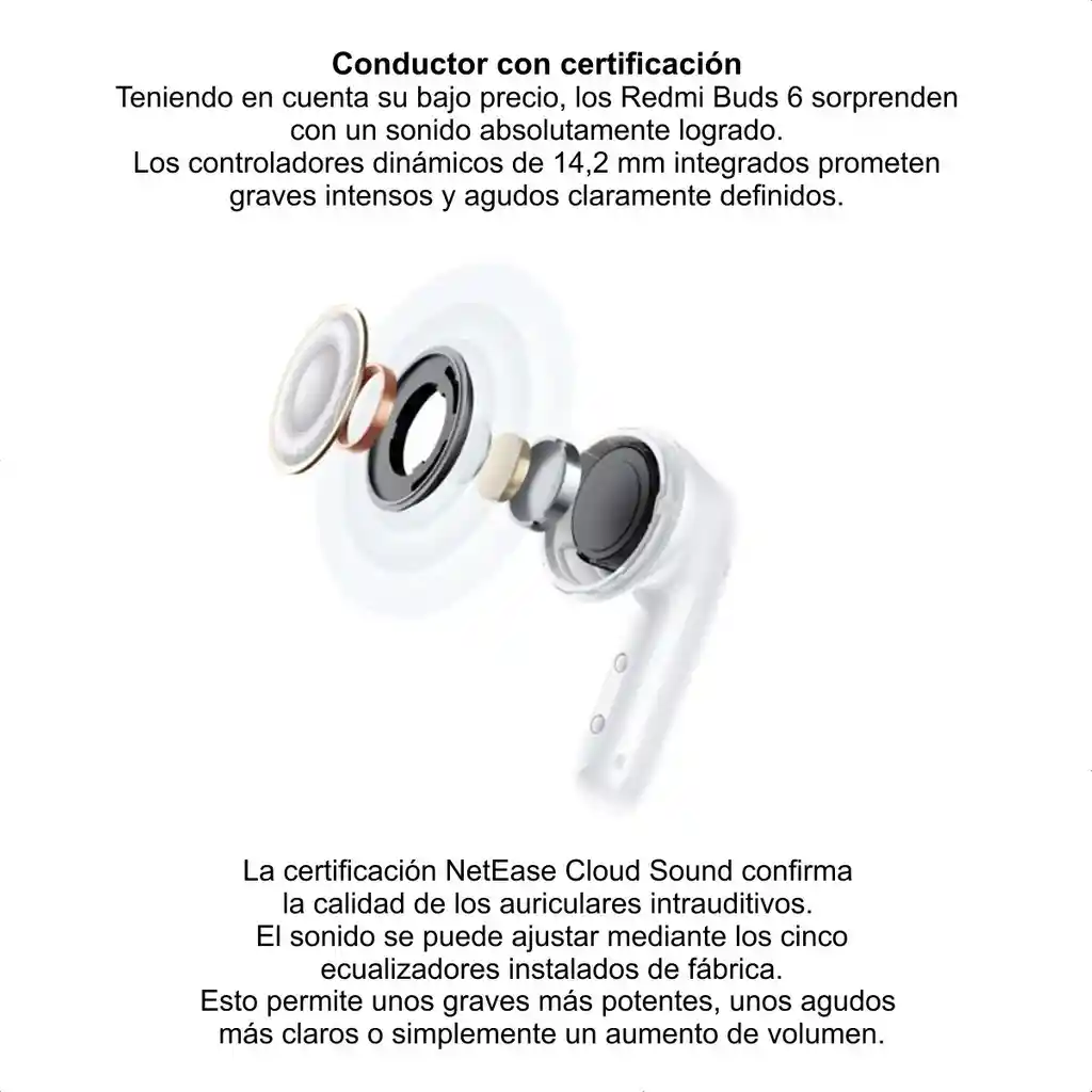 Xiaomi Redmi Buds 6 Active, Auriculares Bt Manos Libres, Azul