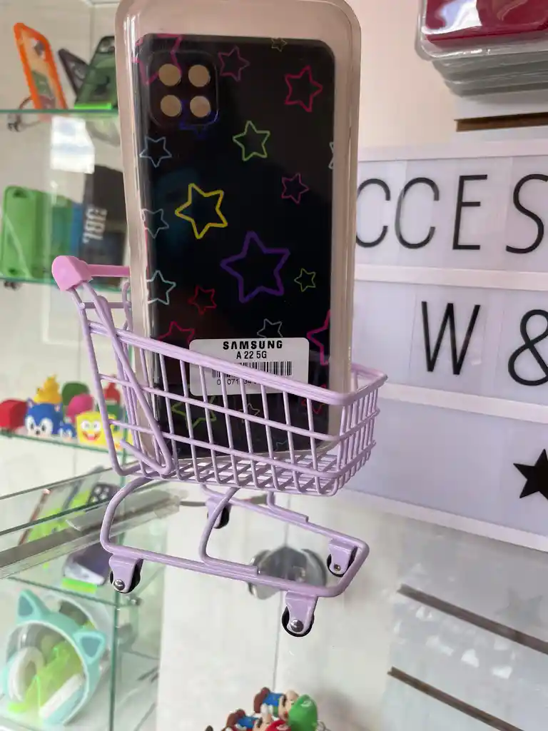 Silicon Case Samsung Galaxy A22-5g/negro Con Diseño