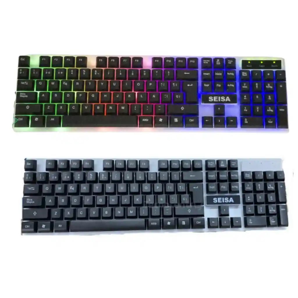 Teclado Retroiluminado Gamer Led Wired Seisa Dn-h7033