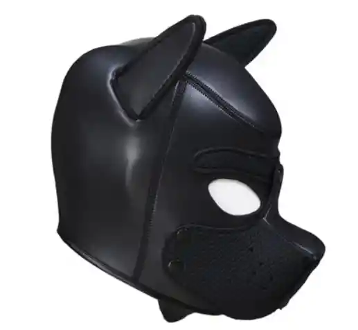 Mascara Puppy Play Pet Play Perro Doggy Dog Mask Cuero Fetiche Sado Bdsm